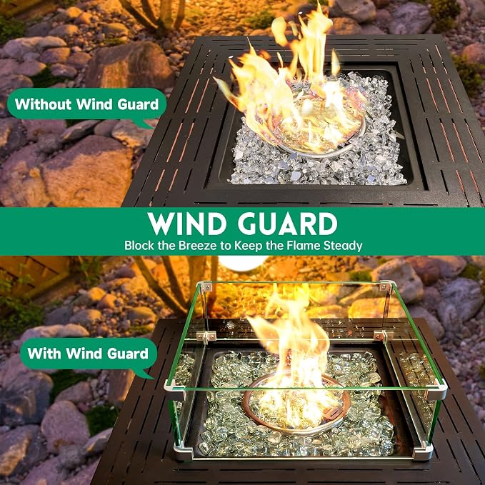 Fire Pit Wind Guard, Thick Glass and Easy Installation - Image 4