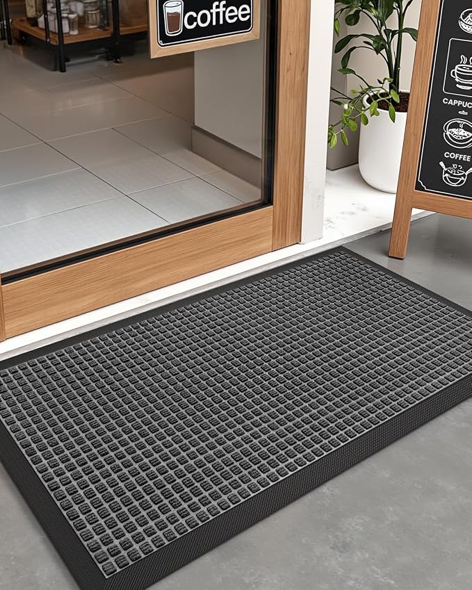 DEXI Front Door Mat Outside Entrance, 2x4 ft Rubber Entry Doormat Heavy Duty - Image 8