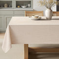 MIULEE Ivory Linen Polyester Tablecloth 60x84 Inch Spring Rectangle Table Cloth by MIULEE