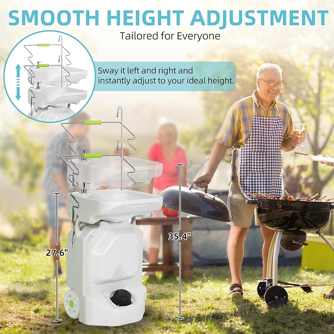 YITAMOTOR 38L Portable Camping Sink, Portable Hand Washing Station - Image 4