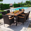 Devoko Dining 7 PCS Furniture, Patio Conversation Set by DEVOKO