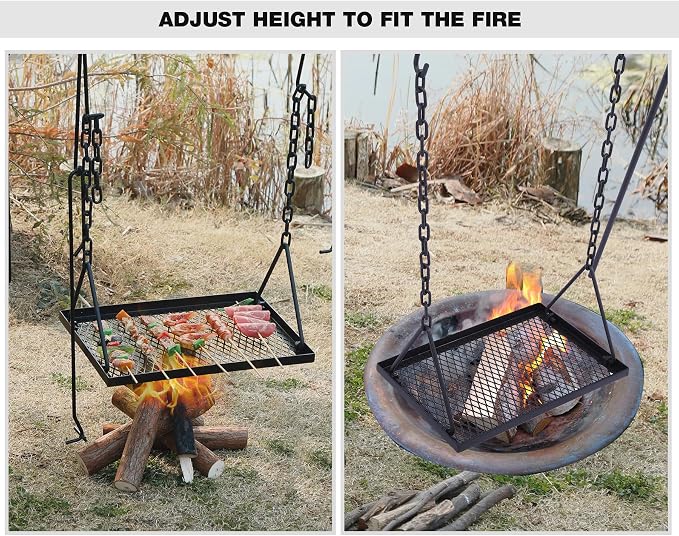REDCAMP Swing Campfire Grill Stand - Image 6