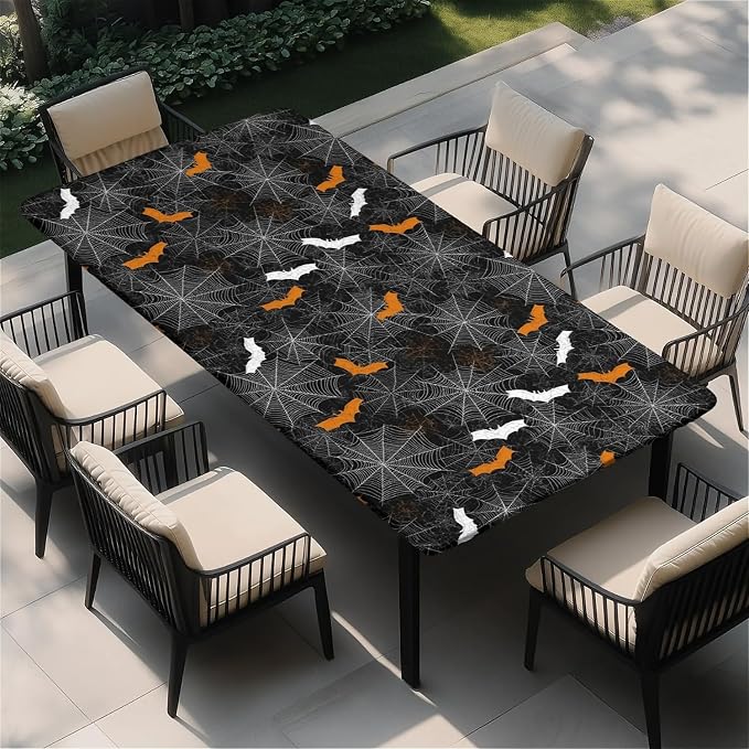Rectangle Table Cloth Cover Waterproof Elastic Fitted Polyester Fitted by Unknown