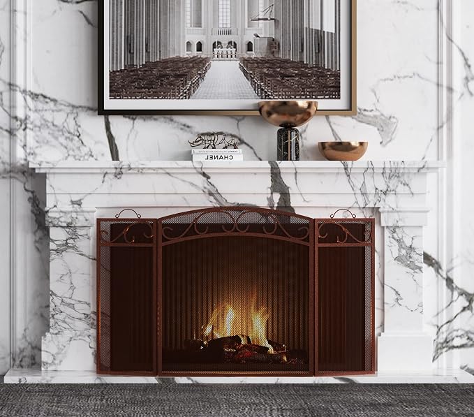 Fire Beauty Fireplace Screen 3 Panel - Image 7