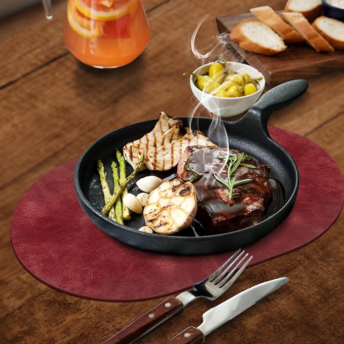 ADRIMER Placemats, Heat Resistant Oval Placemats Set of 12 Washable 12 x 17 Inch - Image 2