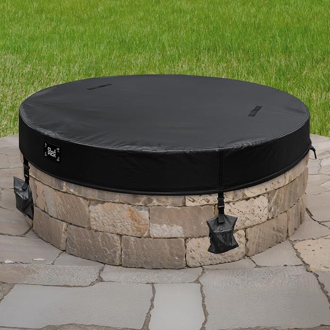 Outdoor Fire Pit Cover, In Ground Firepit Covers Round by CUPICK