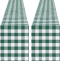 Green Plaid Table Runner 2 Packs 13 x 84 inch Buffalo Check Table Runner St. by QueenDream