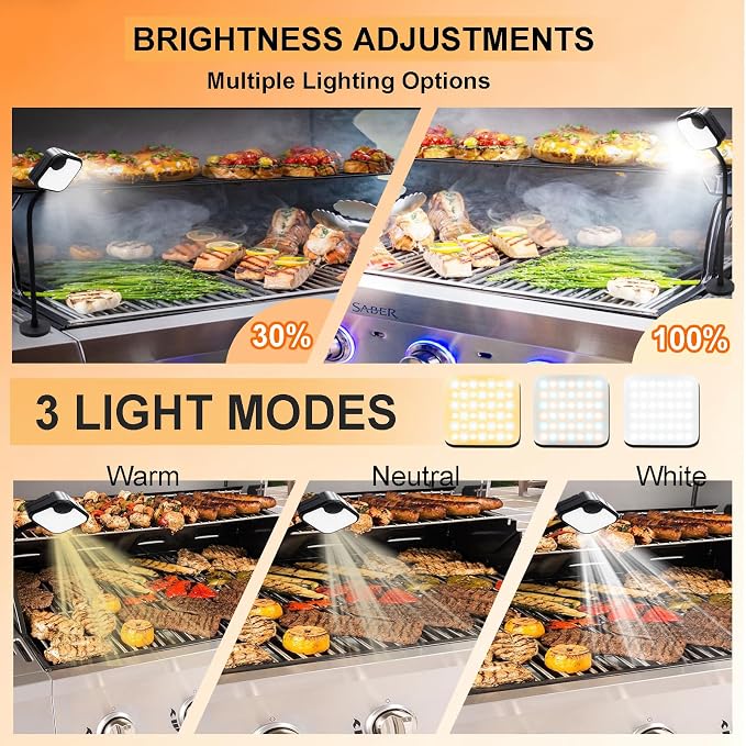Rechargeable BBQ Grill Lights for Outdoor Grill, Magnetic Grill Lights for - Image 3