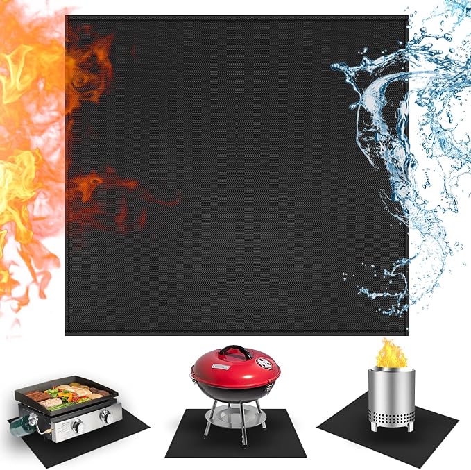 24x24in Heat Resistant Grill Mats by Amerbro
