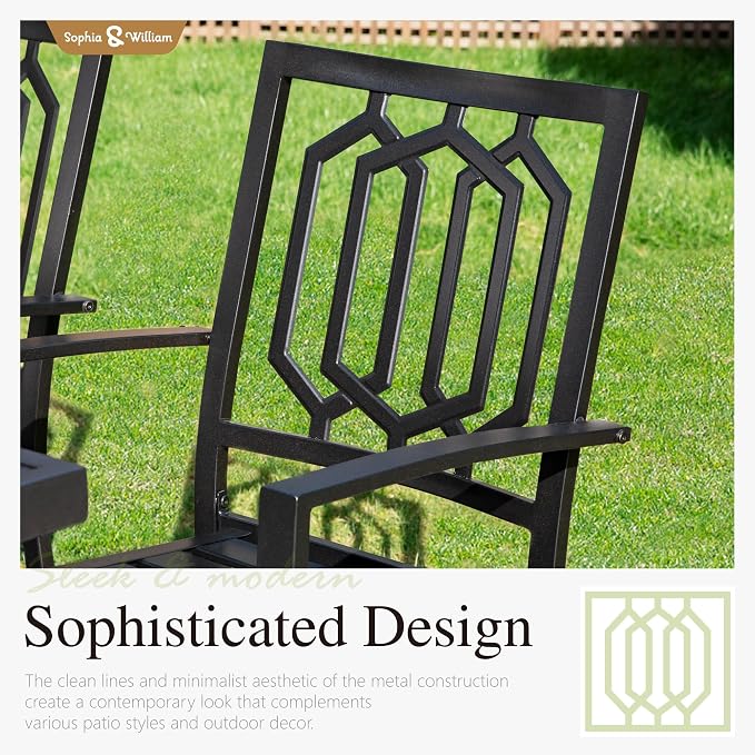 Sophia & William Patio Table and Chairs Set, Outdoor Dining Set - Image 4