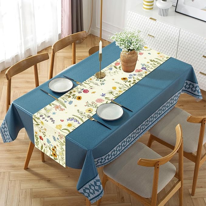 Summer Flower and Leaf Table Runner Seasonal Holiday Anniversary Indoor Outdoor - Image 2