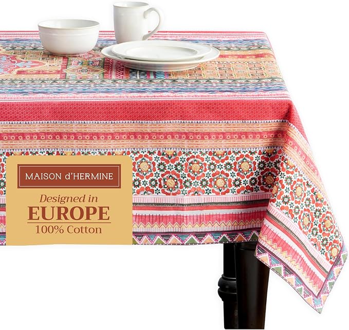 Maison d' Hermine Table Cloth Rectangle Table 100% Cotton 70 x 108 Inches Fall by MaisondHermine
