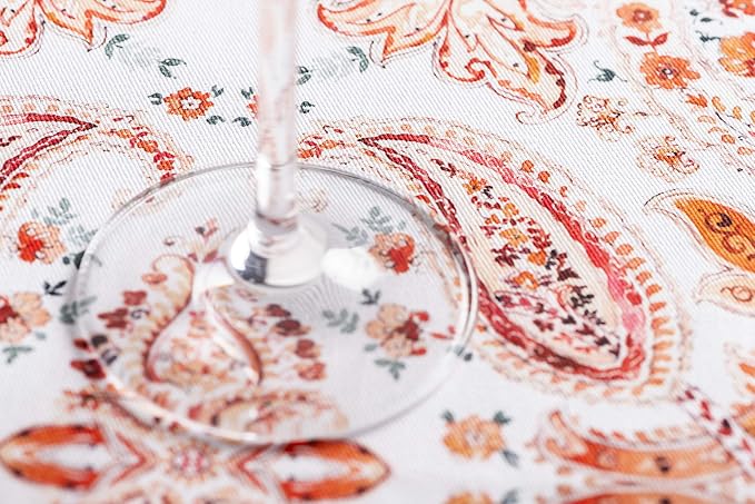 Maison d' Hermine Table Cloth Round Table 100% Cotton 63 Inches Fall Tablecloth - Image 8
