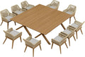 PURPLE LEAF Outdoor Dining Set All-Weather PE Rattan Outdoor Patio Furniture Set by PURPLELEAF