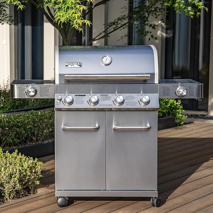 Monument Grills Larger 4-Burner Propane Gas Grills Stainless Steel Cabinet Style - Image 6