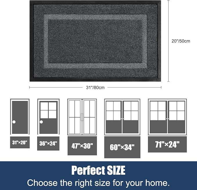Front Door Mat Outside Entrance Indoor Doormat, Outdoor Door Mats - Image 2