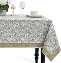 CPC Tablecloth 100% Cotton 80x120 Inch Indian Block Print Rectangle Table Cover by COTTONPRINTCLUB