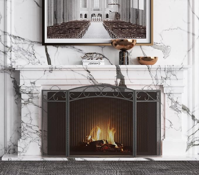 Fire Beauty Fireplace Screen 3 Panel - Image 7