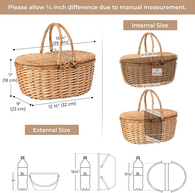 GRANNY SAYS Picnic Basket, Wicker Basket - Image 2