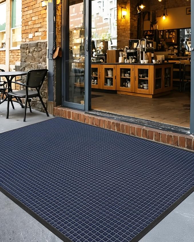 DEXI Front Door Mat Outside Entrance, 4x6 ft Large Rubber Entry Doormat Heavy - Image 8