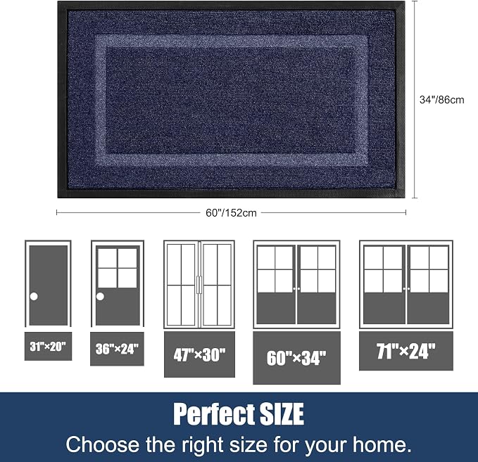 Extra Large Front Door Mat Outside Entrance Indoor Doormat, Outdoor Door Mats - Image 2
