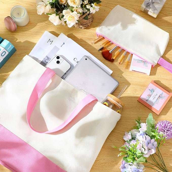 Sanwuta 24 Pcs Canvas Tote Bags Bulk - Image 5