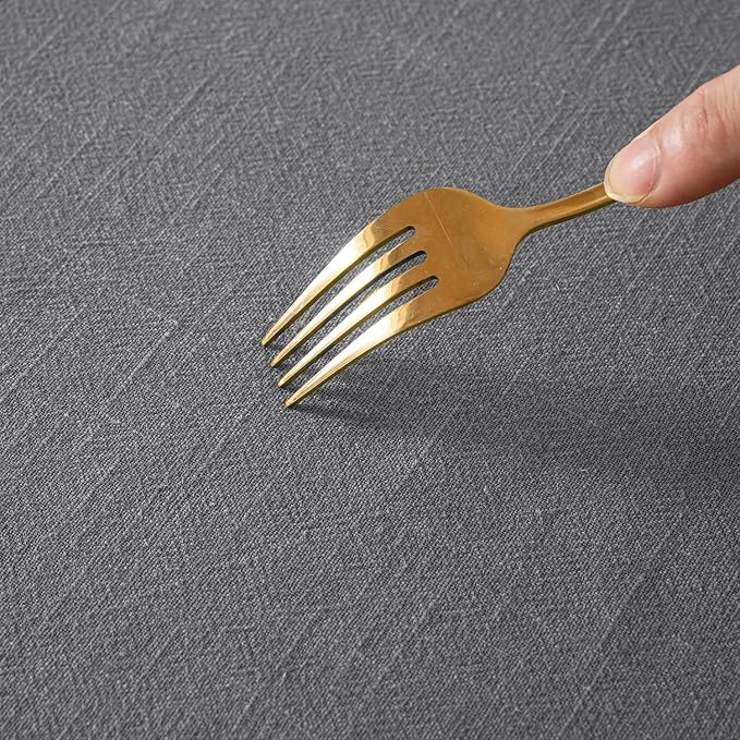 MIULEE Linen Cotton Blend Tablecloth Rectangle, Luxury Waterproof Stain - Image 7