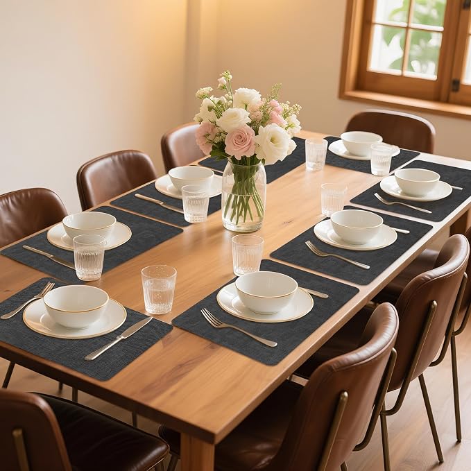 Maxpearl Faux Leather Placemats Set of 8 - Image 2