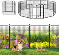 Garden Fence with Gate Metal Fencing Outdoor by Jhsomdr