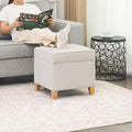 Adeco 17.5" Square Fabric Ottoman by Adeco