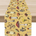Mushroom Table Runner, Rustic Farmhouse Mushroom Fall Autumn Seasonal Country by Unknown