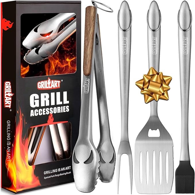 GRILLART BBQ Tools Grill Tools Set -18Inch Grilling Tools BBQ Set by GRILLART
