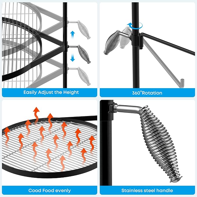 Stanbroil Fire Pit Campfire Grill Grate - Image 4