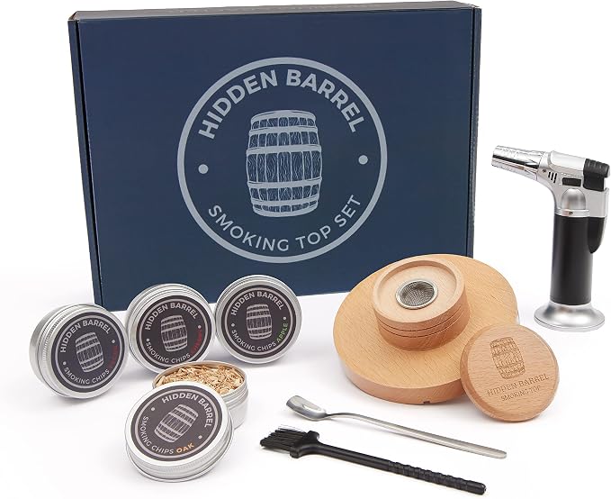 Whiskey Smoker Kits with Torch 4 Flavors Wood Chips Bourbon Cocktail Old - Image 2