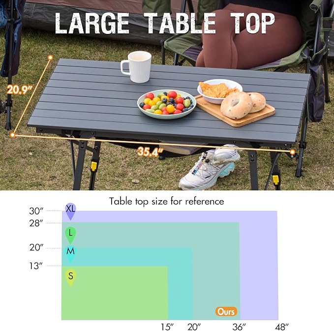PORTAL Outdoor Folding Portable Picnic Camping Table - Image 4