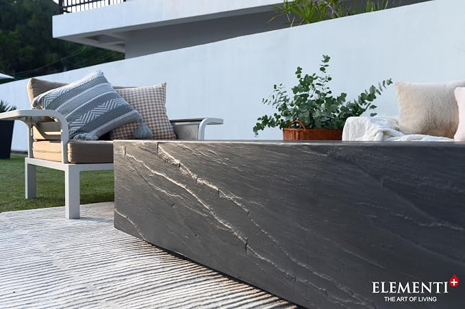 Elementi+ | Bundle Cape Town Gas Fire Pit Cast Concrete 56" Rectangular Fire - Image 4