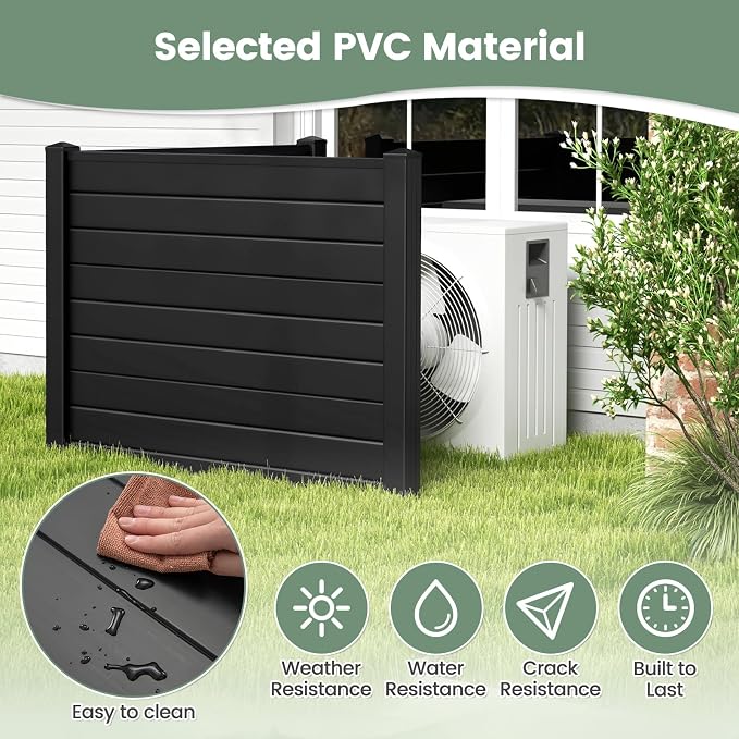 Giantex 4 Panels Air Conditioner Fence - Image 5