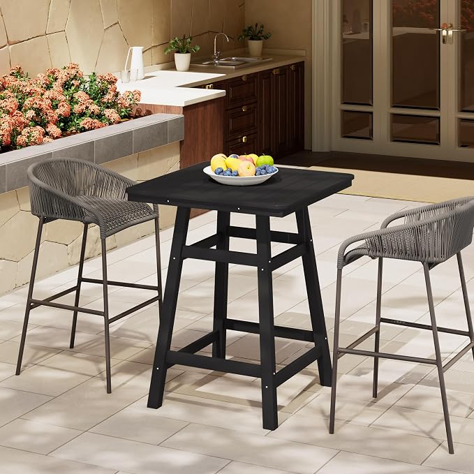 Costaelm Outdoor Bar Table, Patio Bistro Dining Pub Table - Image 2
