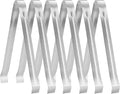 Serving Tongs, Stainless Steel with Serrated Tips, Satin Silver, 9 Inch