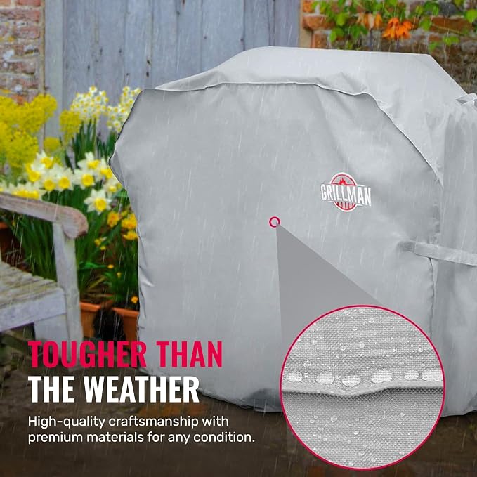 Grillman Premium Grill Cover for Outdoor Grill, BBQ Grill Cover, Waterproof - Image 5