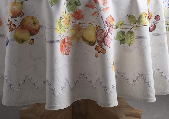 Maison d' Hermine Table Cloth Round Table 100% Cotton 63 Inches Fall Tablecloth - Image 7