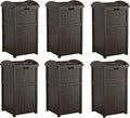 Suncast Trash Hideaway Outdoor Patio 33 Gal Garbage Waste Trash Can Bin by Suncast