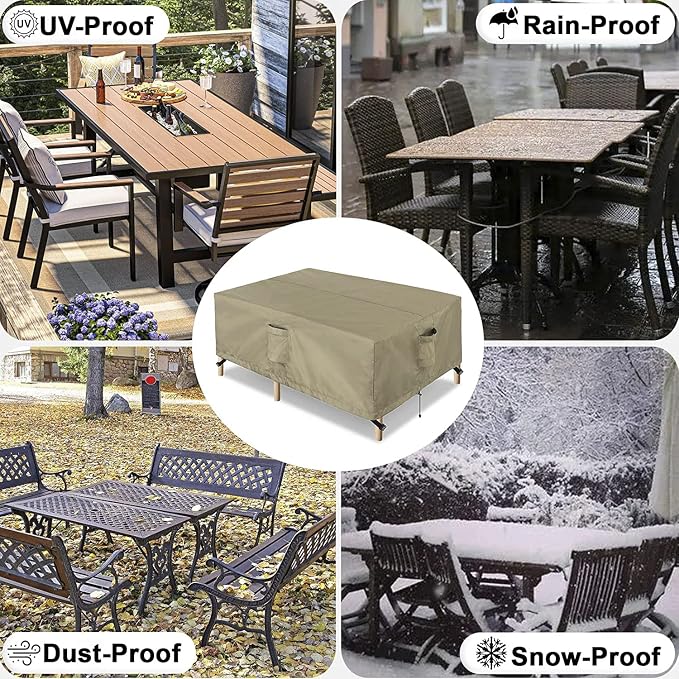 OutdoorLines Outdoor Waterproof Patio Table Furniture Set Covers - Image 7