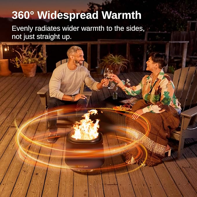 EAST OAK Camber Smokeless Fire Pit 17'', Stainless Steel Fire Pits - Image 6