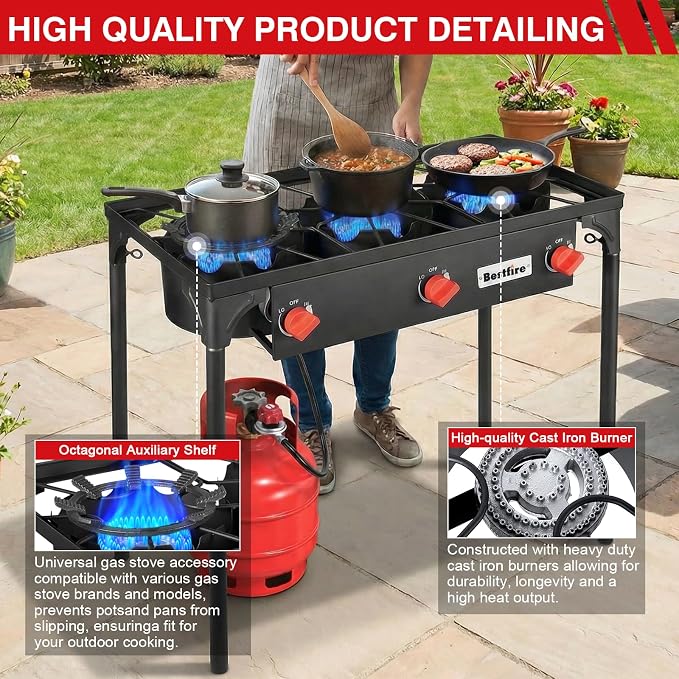 Bestfire 3 Burners Camping Stove - Image 4