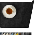 Romanstile Reversible Vinyl Placemats Set of 8, Faux Leather 100% Waterproof by Romanstile