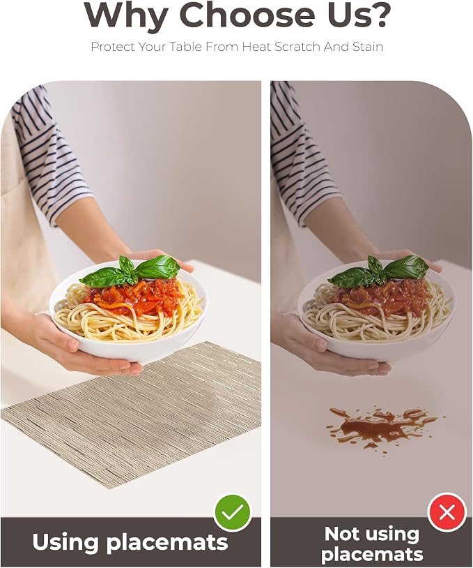 Leetaltree Light Brown Placemats Set of 6 - Image 9