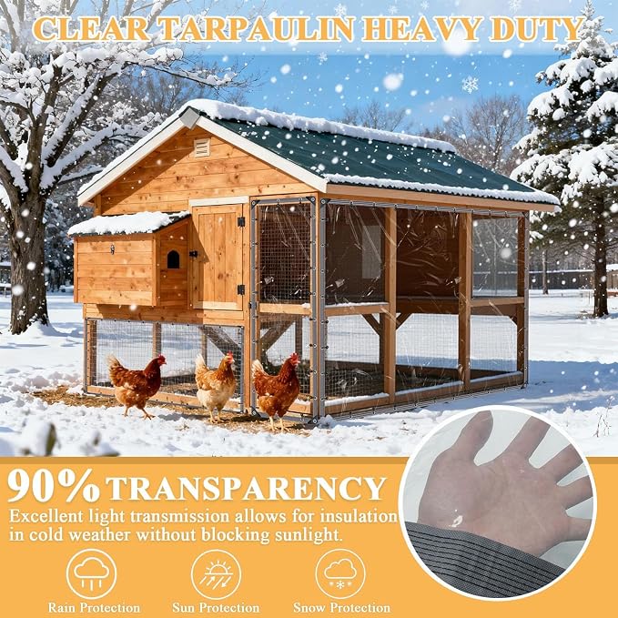 4x15 FT Clear Vinyl Patio Enclosure Panels - Image 3
