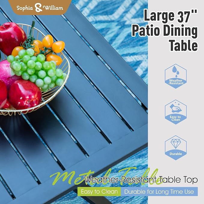 Sophia & William Outdoor Dining Set Patio Dining Set - Image 6