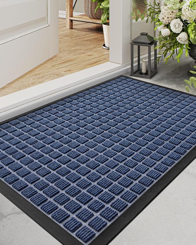 DEXI Front Door Mat Outside Entrance, 2x3 ft Rubber Entry Doormat Heavy Duty by DEXI